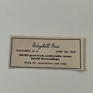 Edgehill Inn Open All Year Tamworth NH 1952 Yankee Magazine Ad SAG5-S1